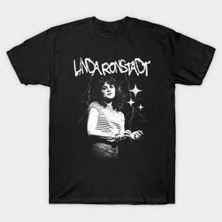 Linda Ronstadt // 1970s Retro Style Fan Design T-Shirt